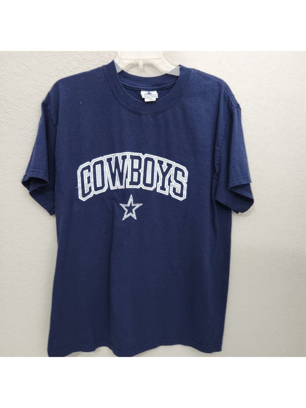 Dallas Cowboys Navy Blue Graphic T-Shirt Large Authentic Apparel Cotton Mens NFL